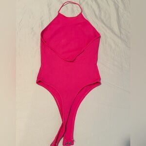 Vibrant Pink Open Back Top